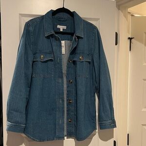 LOFT woman’s Denim Button-Up chore Jacket